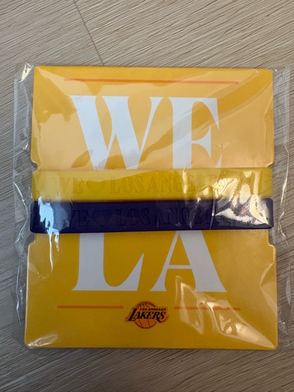 Los Angeles Lakers Purple and Yellow 'We Love LA” Bracelets